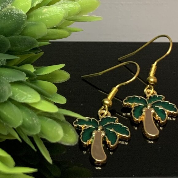 Palm Tree Earring, Tree Earring, Coconut Tree, Beach Earring, Gift Idea, Nature - Picture 3 of 8